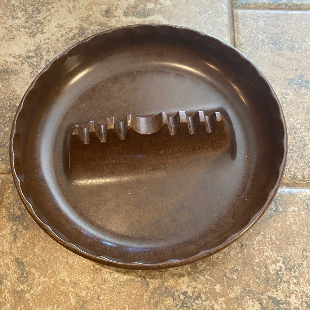 Ges-Line Ashtray 341 Brown Excellent Mid Century Modern Melamine Made in USA